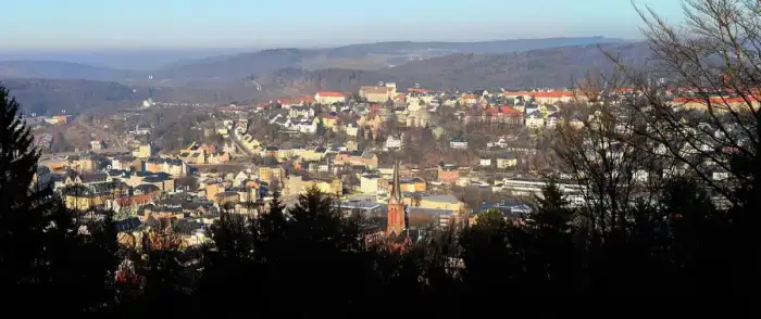 Aue-Bad Schlema - Aue Panorama mit Nummern