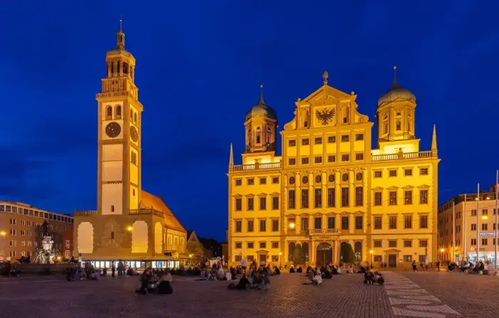 Augsburg - Plaza del Ayuntamiento, Augsburgo, Alemania, 2021-06-04, DD 32-34 HDR