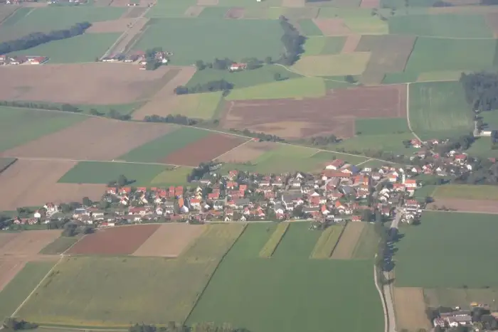 Biberbach - Aerial view of Biberbach, Germany