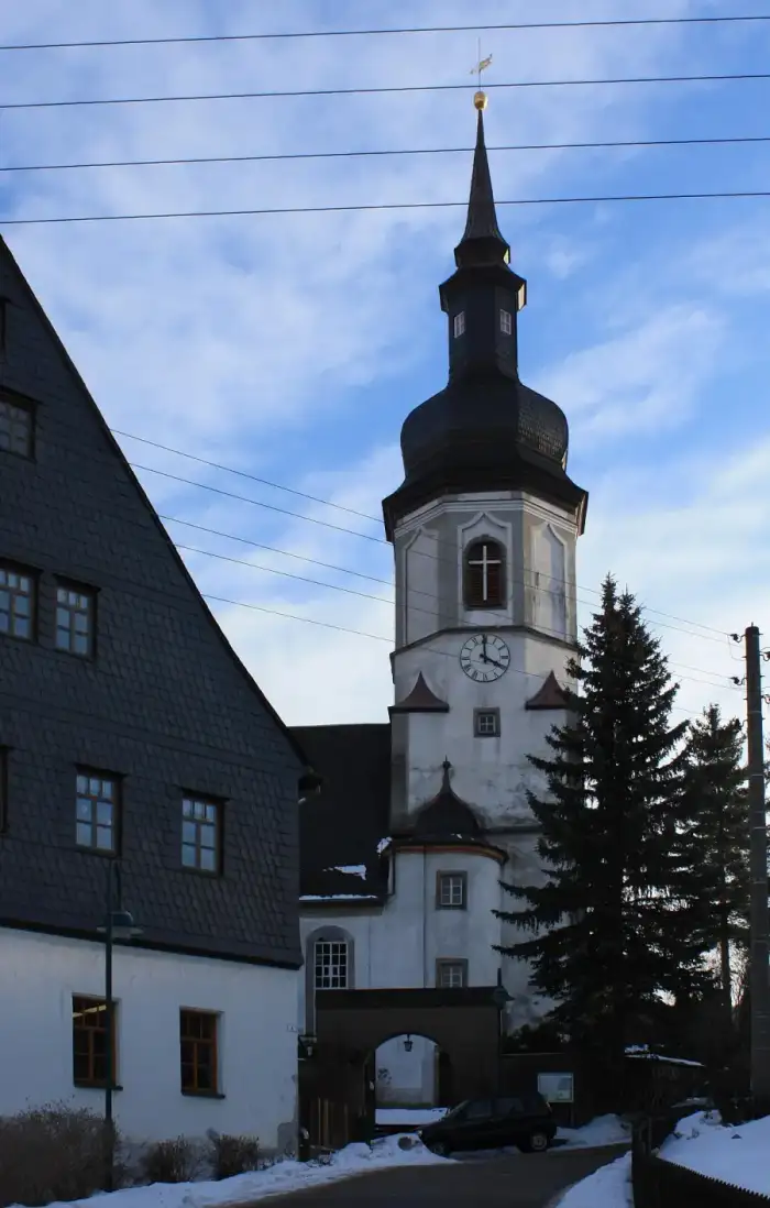 Bockau - Kirche Pfarrhaus Bockau