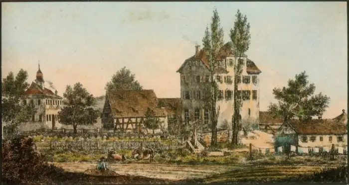 Buckenhof - Buckenhof Schloss um 1860 001