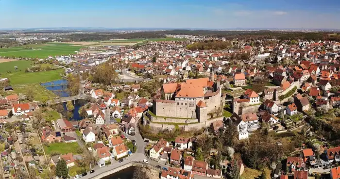 Cadolzburg - Cadolzburg Ortskern Panorama (2020)