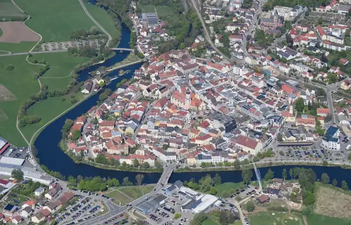 Cham - Aerial image of Cham (view from the southeast)