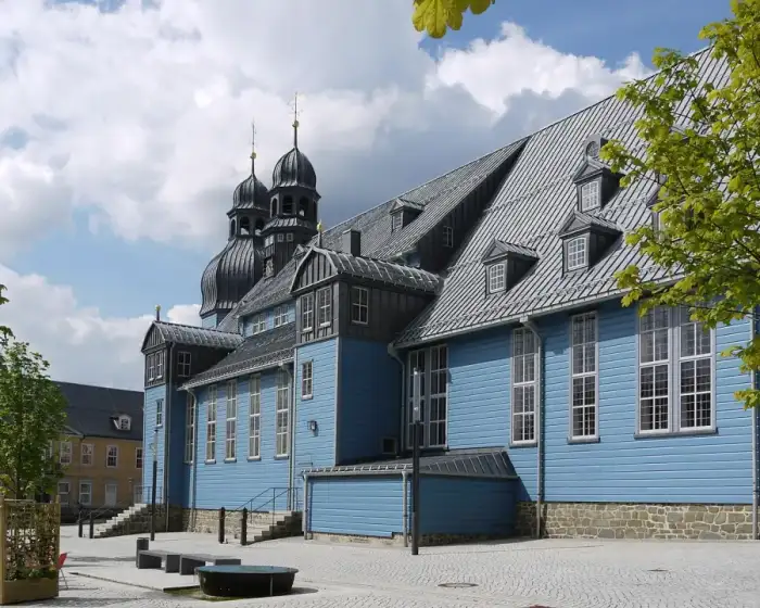 Clausthal-Zellerfeld - Clausthal-Zellerfeld - Marktkirche - Außenansicht 2014-05 (1)