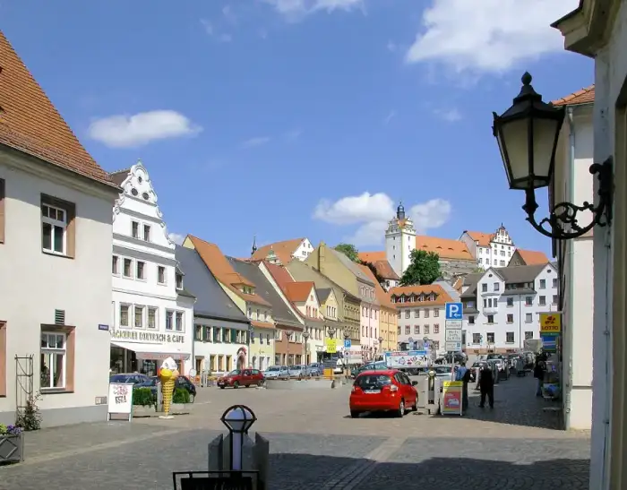 Colditz - 20090513240DR Colditz Untermarkt Markt Schloß