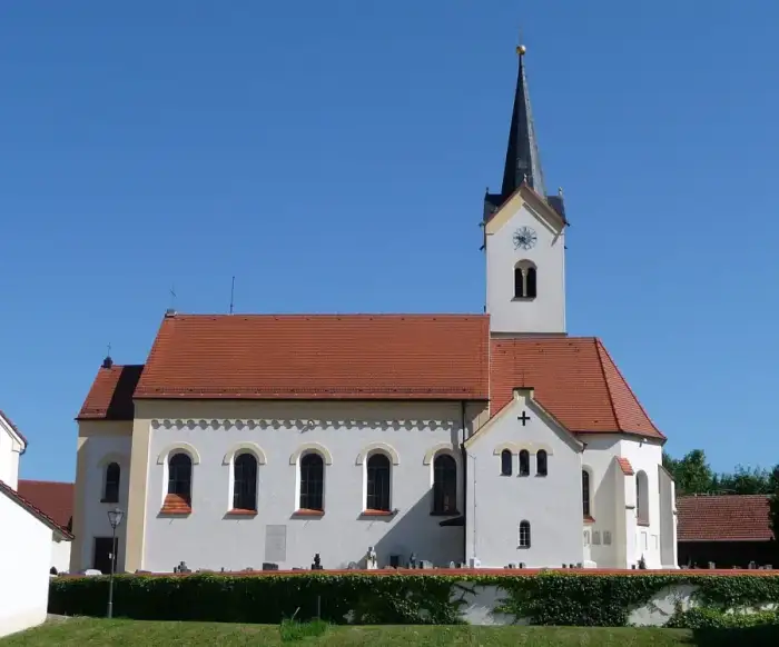 Erlbach - Pfarrkirche Erlbach Oberbayern