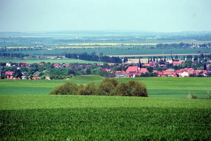 Falkenstein/Harz - Ermsleben (Falkenstein im Harz), Blick zur Stadt