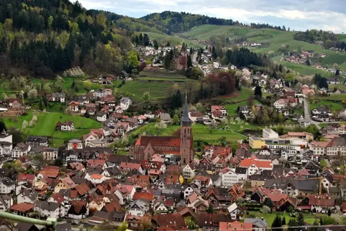 Kappelrodeck - Kappelrodeck mit der Kirche St. Nikolaus