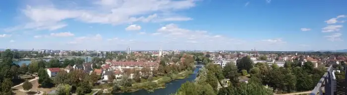 Kehl - Panorama Kehl-Straßburg Weißtannenturm 02