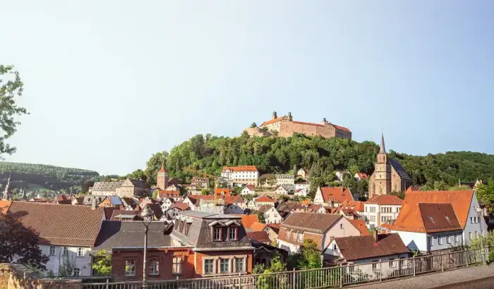 Kulmbach - Blick auf Kulmbach und die Plassenburg - Panorama
