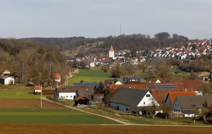 Lonsee - Lonsee Ansicht vom Hörnenweg 2020 03 08