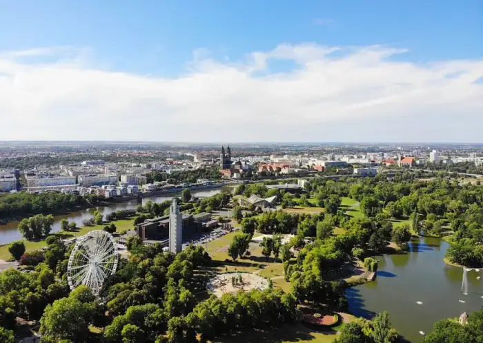 Magdeburg - Aerial view of Magdeburg