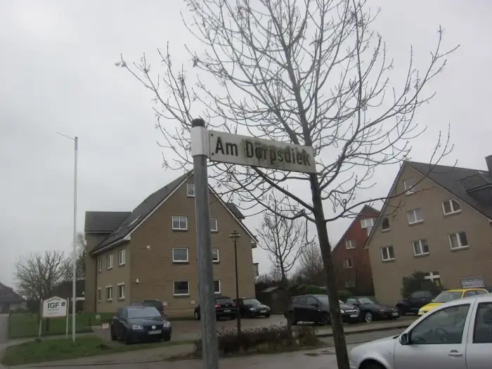 Melsdorf - Straßenschild Am Dörpsdiek Melsdorf