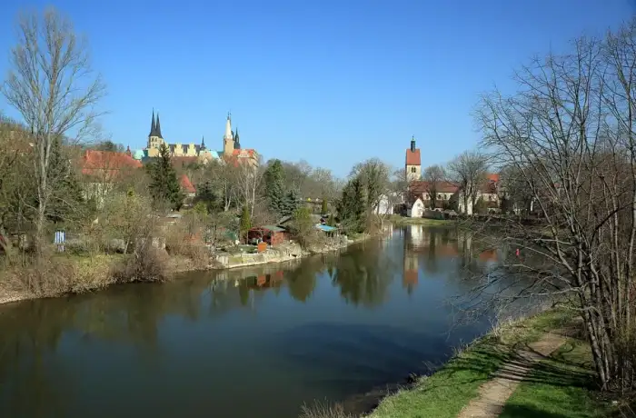 Merseburg - J31 673 Merseburg, Schloss und Dom, Neumarktkirche
