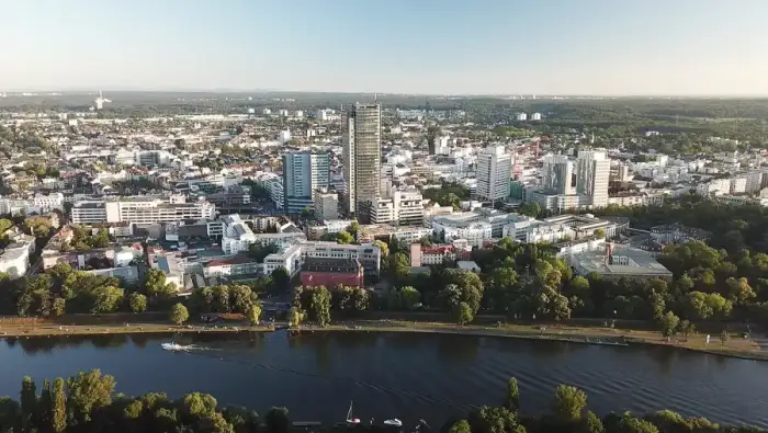 Offenbach am Main - Offenbach am main from drone