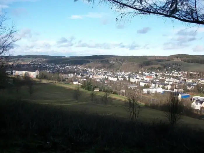 Olbernhau - Olbernhau Blick auf die Altstadt mit der Stadtkirche (2)