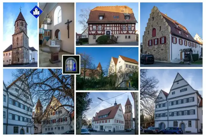 Ostfildern - Landappbw 933759 1817 Ehem. Klosterhof der Probstei Nellingen des Klosters St. Blasien Ostfildern-Nellingen