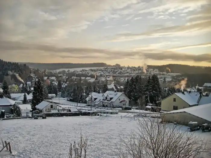 Puderbach - Blick auf das winterliche Puderbach-LF