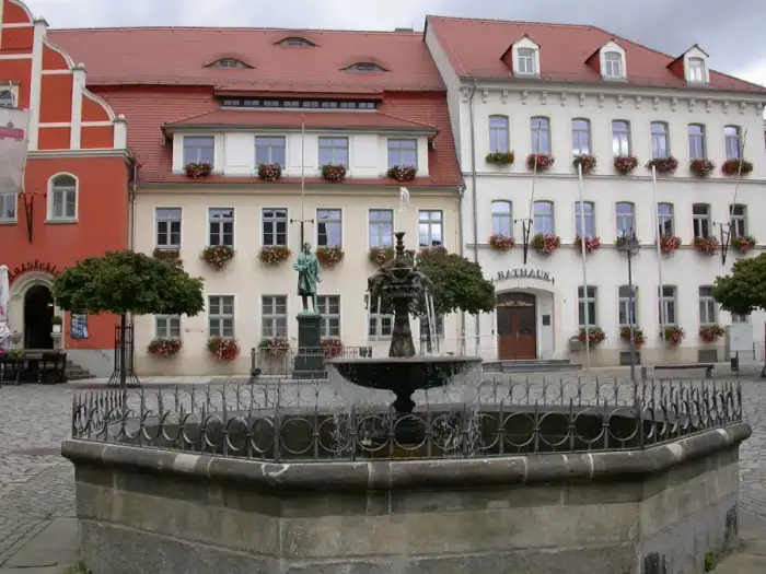 Pulsnitz - Markt rathaus pulsnitz