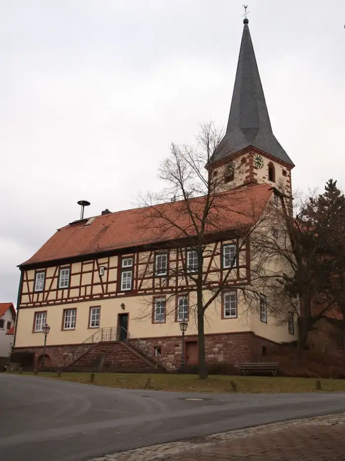 Röllbach - Röllbach Rathaus und Kirche