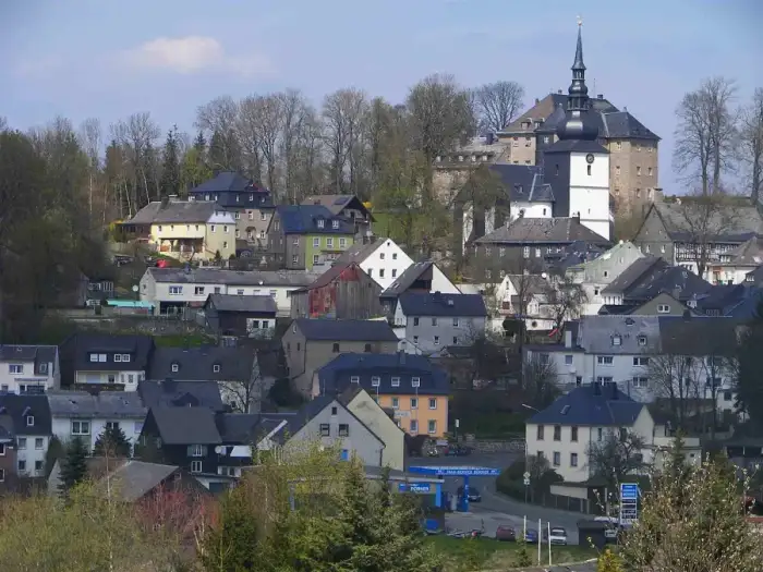 Schauenstein - Schauenstein, Blick auf Kirche und Schloss