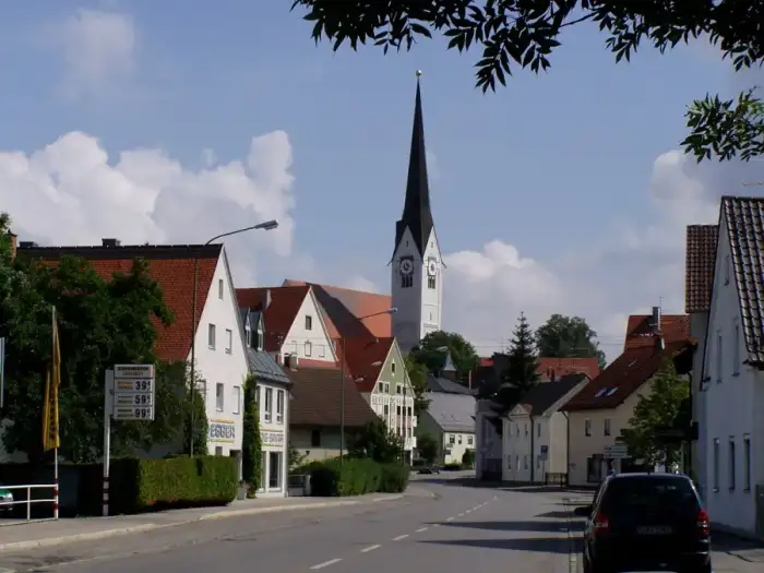 Schwabmünchen - Schwabmünchen - MIndelheimer Str, Pfarrkirche v SW