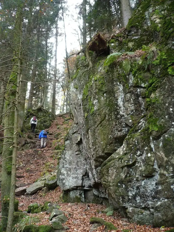 Simonswald - Felsen bei den Hirschbachfällen