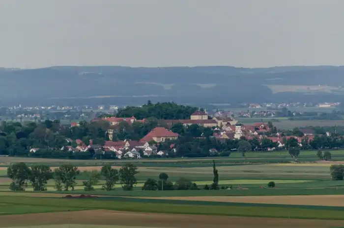 Wallerstein - Wallerstein, Panorama von Westen, 001