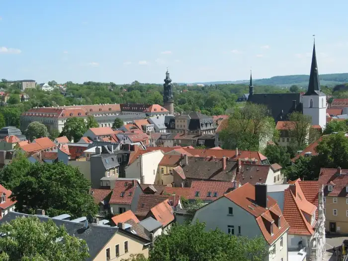 Weimar - Stadtansicht Weimar mit Schloss und Herderkirche
