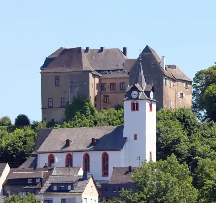Westerburg - Westerburg - Schloss Kirche und Altstadt (KD.RLP 1 06.2015)