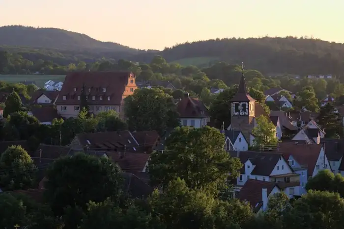 Zaberfeld - Blick auf Zaberfeld vom Spitzenberg - Juni 2022