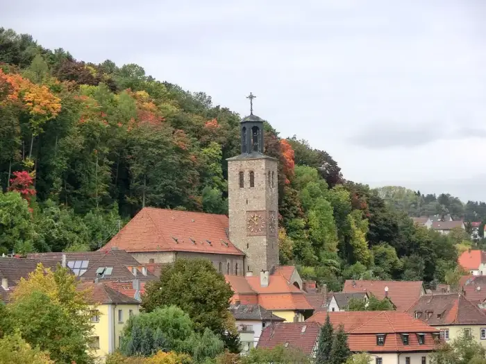 Zell a.Main - Zell Laurentius Kirche von Laurentius Brücke