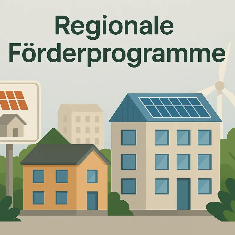 Illustration: Regionale Förderprogramme für die energetische Sanierung