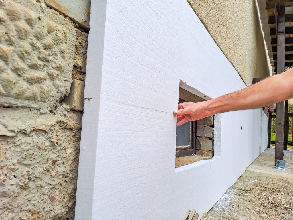 D&auml;mmung am Haus au&szlig;en