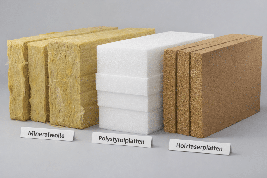 Vergleich D&auml;mmmaterialien